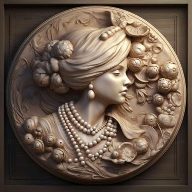 Patterns and decorations stl pearls 4 3d model